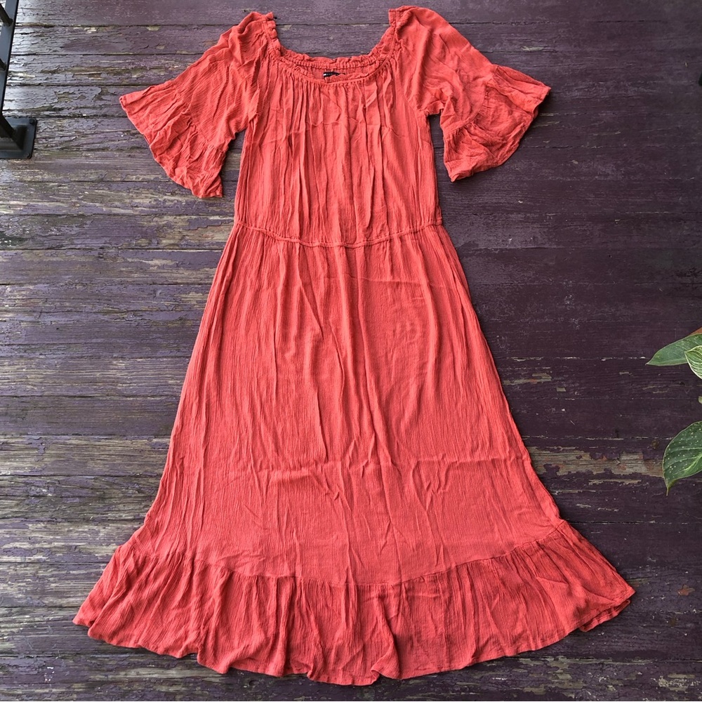 ASOS Coral Orange Maxi Dress